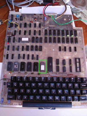 En vert la nouvelle Eprom.