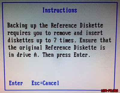 Faire une sauvegarde de la Reference Disk Ver. 1.08.