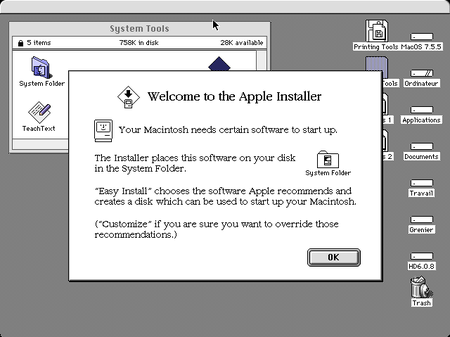 Installation du système.