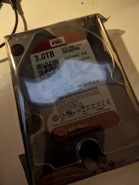 Un disque-dur de 3 To pour un des autres NAS de la WDA.