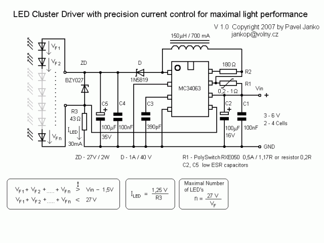 Le circuit de base, “glané” sur le Net.