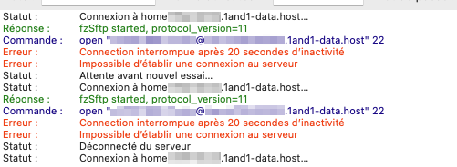 Connexion FTP impossible chez IONOS ...
