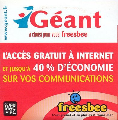 Kit de connexion Freesbee en partenariat avec l'enseigne Géant - 1999 (recto)